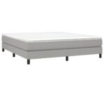 vidaXL Boxspring posteľ s matracom bledosivá 180x200 cm látka – Obrázok 3