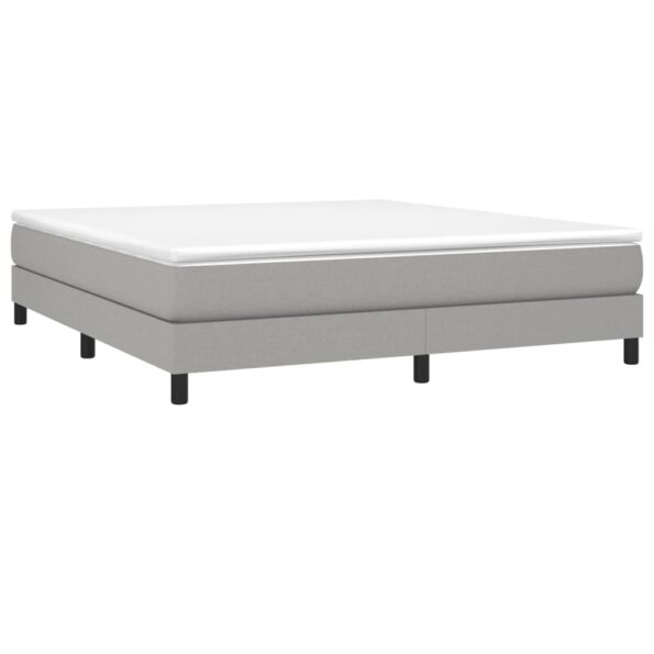 vidaXL Boxspring posteľ s matracom bledosivá 180x200 cm látka – Obrázok 3
