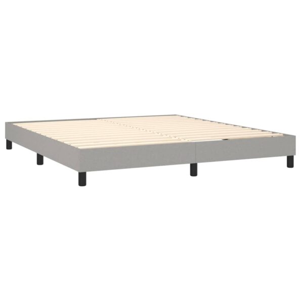 vidaXL Boxspring posteľ s matracom bledosivá 180x200 cm látka – Obrázok 4