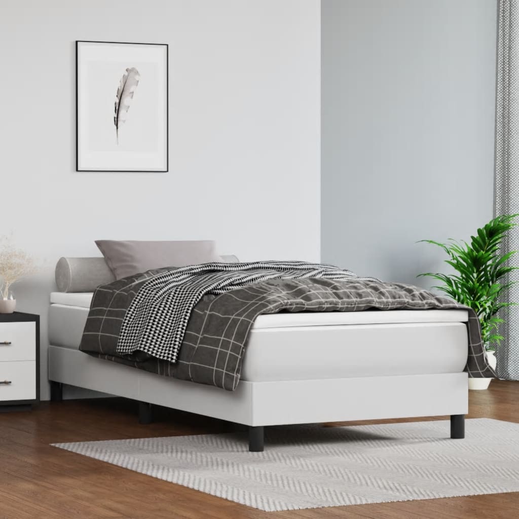 VXL8720845547370_m_en_hd_1.jpg vidaXL Boxspring posteľ s matracom biela 90x200 cm umelá koža – Obrázok 1