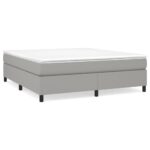 vidaXL Boxspring posteľ s matracom bledosivá 180x200 cm látka – Obrázok 2