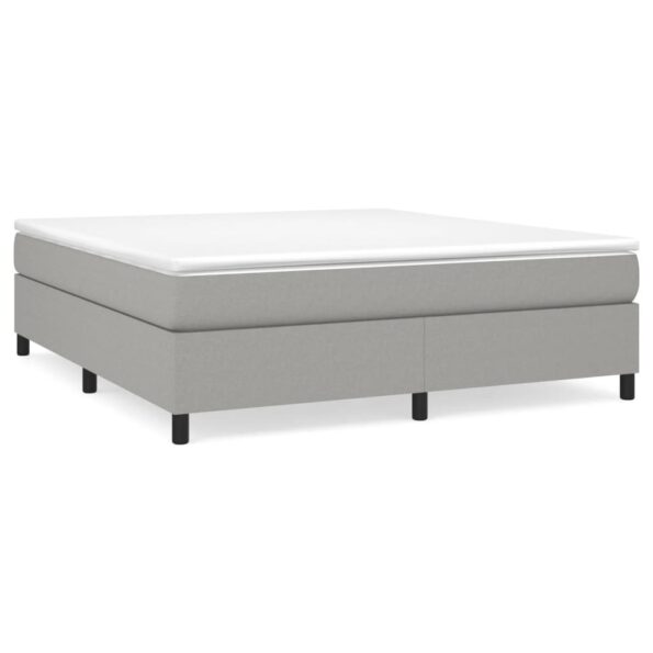 vidaXL Boxspring posteľ s matracom bledosivá 180x200 cm látka – Obrázok 2