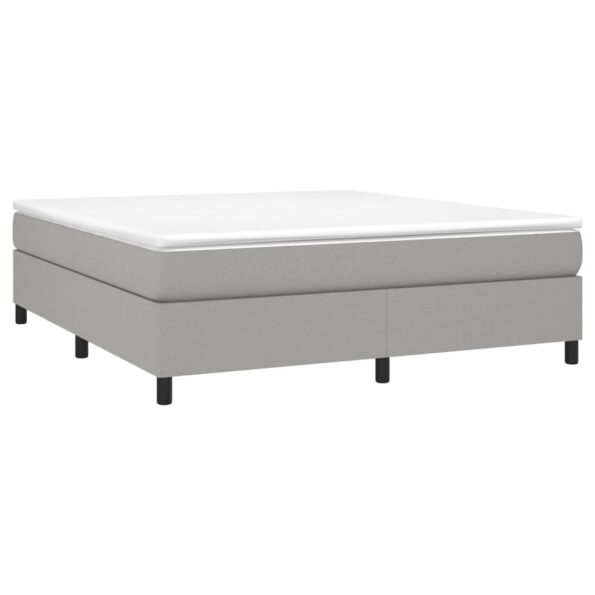 vidaXL Boxspring posteľ s matracom bledosivá 180x200 cm látka – Obrázok 3