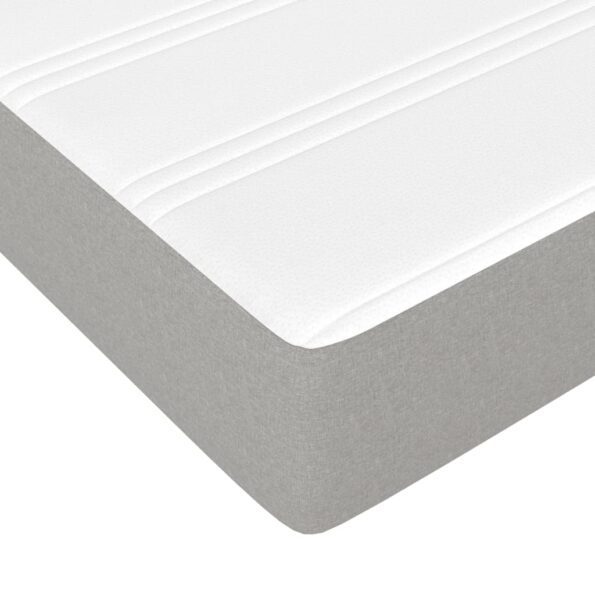 vidaXL Boxspring posteľ s matracom bledosivá 180x200 cm látka – Obrázok 8