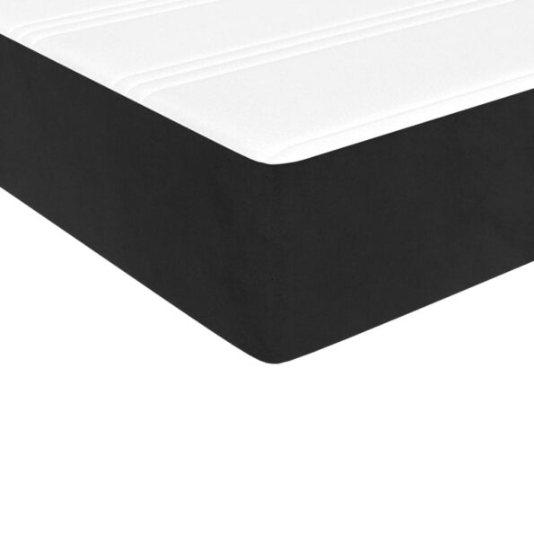 vidaXL Posteľný rám boxspring s matracom čierny 80x200 cm zamat – Obrázok 8