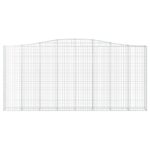vidaXL Oblúkový gabionový kôš 400x30x180/200 cm pozinkované železo – Obrázok 3