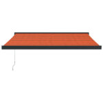VidaXL Zaťahovacia markíza oranžová a hnedá 3x2,5 m látka a hliník – Obrázok 3