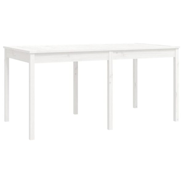 vidaXL 7-dielna záhradná jedálenská súprava biela borovicový masív – Obrázok 7