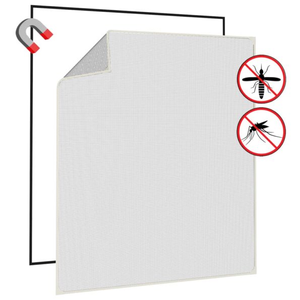 vidaXL Magnetická okenná sieťka proti hmyzu biela 120x140 cm – Obrázok 4