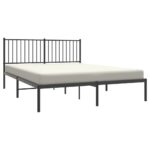 vidaXL Kovový rám postele s čelom čierny 160x200 cm – Obrázok 3