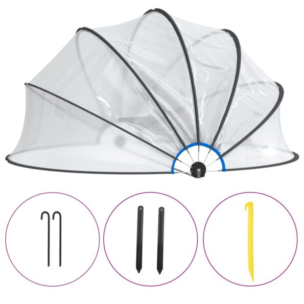 vidaXL Bazénová kupola okrúhla 467x234 cm PVC – Obrázok 2