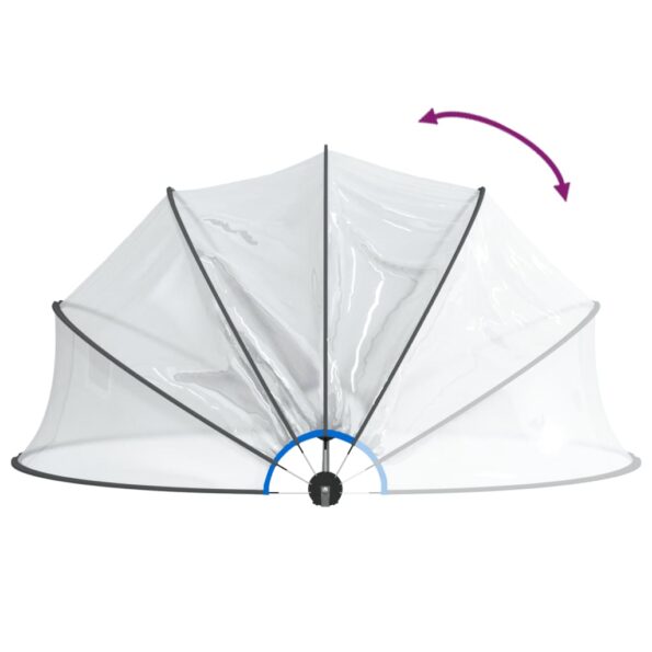 vidaXL Bazénová kupola okrúhla 467x234 cm PVC – Obrázok 6