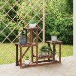 vidaXL Stojan na kvetiny 90x25x73,5 cm masívna jedľa