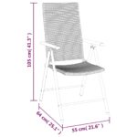 vidaXL 7-dielna záhradná jedálenská súprava čierna polyratan – Obrázok 10