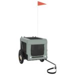 vidaXL Cyklovozík pre zvieratá, sivo čierny, oxfordská látka, železo – Obrázok 2