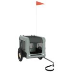 vidaXL Cyklovozík pre zvieratá, sivo čierny, oxfordská látka, železo – Obrázok 3