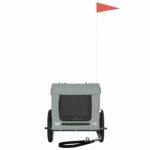 vidaXL Cyklovozík pre zvieratá, sivo čierny, oxfordská látka, železo – Obrázok 5