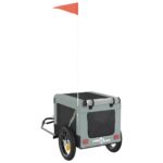 vidaXL Cyklovozík pre zvieratá, sivo čierny, oxfordská látka, železo – Obrázok 9