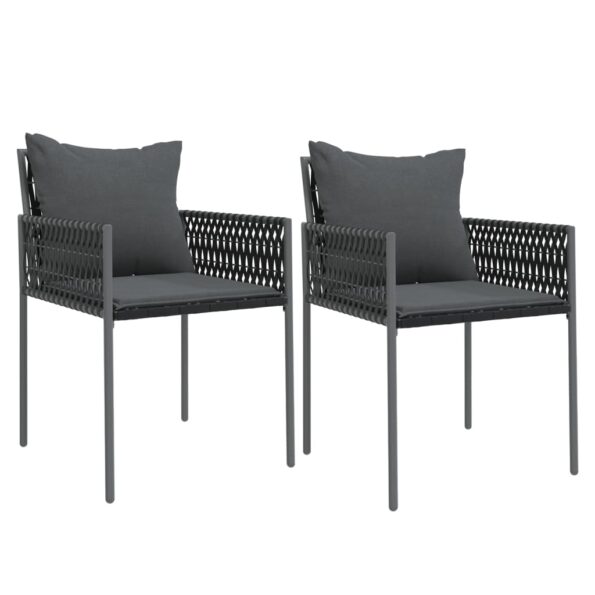 VXL8720845787004_a_en_hd_1.jpg vidaXL Záhradné stoličky s vankúšmi 2 ks čierne 54x61x83 cm polyratan – Obrázok 2