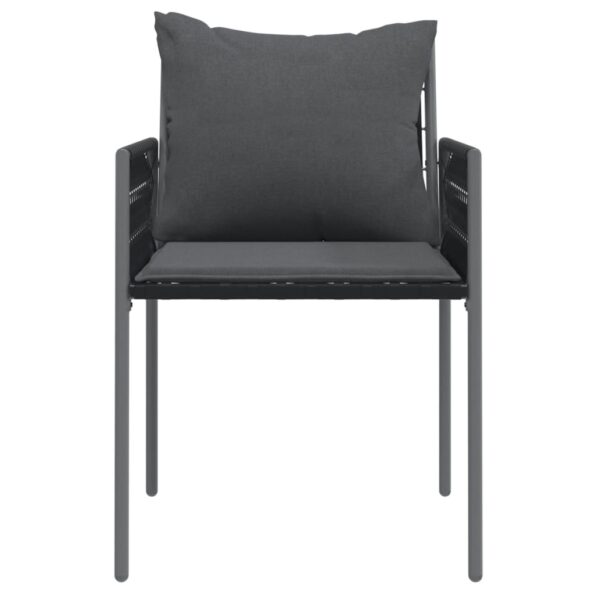 VXL8720845787004_g_en_hd_2.jpg vidaXL Záhradné stoličky s vankúšmi 2 ks čierne 54x61x83 cm polyratan – Obrázok 4