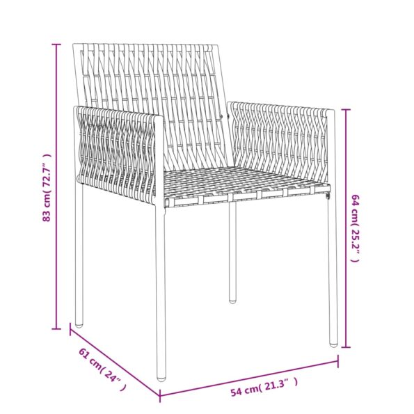 VXL8720845787004_g_en_hd_7.jpg vidaXL Záhradné stoličky s vankúšmi 2 ks čierne 54x61x83 cm polyratan – Obrázok 9