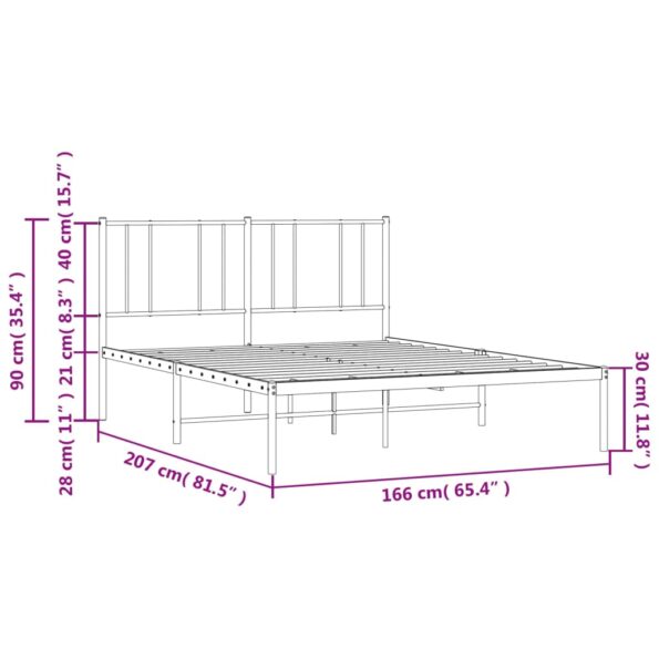 VXL8720845789053_g_en_hd_8.jpg vidaXL Kovový rám postele s čelom biely 160x200 cm – Obrázok 10