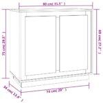 vidaXL Komoda dub somoma 80x34x75 cm kompozitné drevo – Obrázok 8