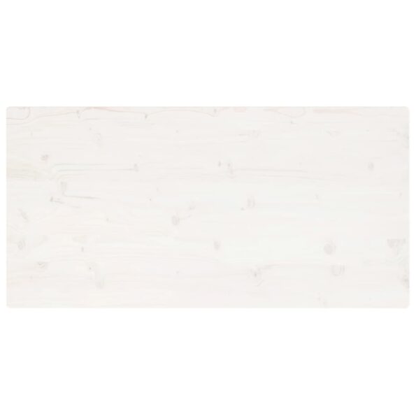 vidaXL Stolová doska biela 100x60x2,5 cm masívna borovica obdĺžniková – Obrázok 4