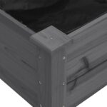 vidaXL Kvetináč s vložkou sivý 118x59x76 cm jedľový masív – Obrázok 7