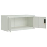vidaXL Kartotéka bledosivá 90x40x130 cm oceľová – Obrázok 5