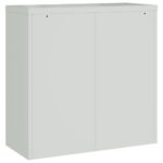 vidaXL Kartotéka bledosivá 90x40x130 cm oceľová – Obrázok 10