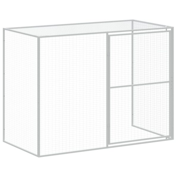 VXL8720845917524_g_en_hd_5.jpg vidaXL Búda pre psa s výbehom bledosivá 214x253x181 cm pozink. oceľ – Obrázok 7