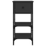 vidaXL Nočný stolík čierny 34x36x70 cm spracované drevo – Obrázok 6