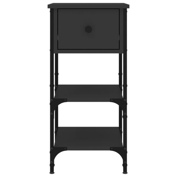 vidaXL Nočný stolík čierny 34x36x70 cm spracované drevo – Obrázok 6