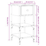 vidaXL Nočný stolík čierny 34x36x70 cm spracované drevo – Obrázok 11