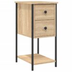 vidaXL Nočný stolík dub sonoma 32x42x70 cm kompozitné drevo – Obrázok 2