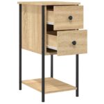 vidaXL Nočný stolík dub sonoma 32x42x70 cm kompozitné drevo – Obrázok 5
