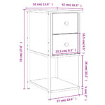 vidaXL Nočný stolík sivý sonoma 32x42x70 cm kompozitné drevo – Obrázok 10