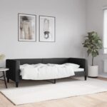 vidaXL Posteľný rám čierny 80x200 cm látka