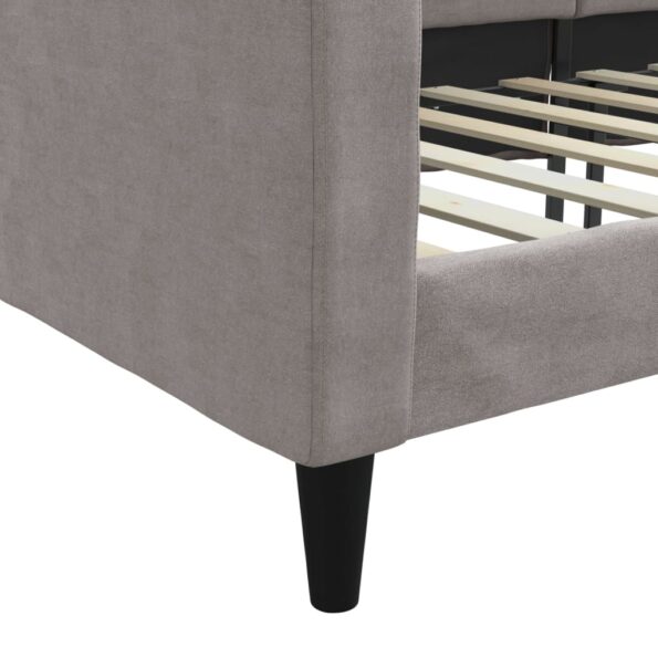 vidaXL Denná posteľ sivohnedá 100x200 cm látka – Obrázok 6