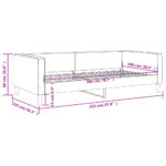 vidaXL Denná posteľ sivohnedá 100x200 cm látka – Obrázok 8