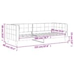 vidaXL Denná posteľ žltá 80x200 cm zamat – Obrázok 8