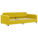 vidaXL Denná posteľ žltá 90x200 cm zamat – Obrázok 2