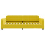 vidaXL Denná posteľ žltá 90x200 cm zamat – Obrázok 3