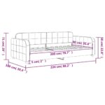 vidaXL Denná posteľ žltá 90x200 cm zamat – Obrázok 8