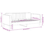 vidaXL Denná posteľ ružová 90x200 cm zamat – Obrázok 8