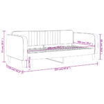 vidaXL Denná posteľ tmavozelená 100x200 cm zamat – Obrázok 8