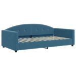vidaXL Denná posteľ modrá 100x200 cm zamat – Obrázok 2