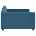 vidaXL Denná posteľ modrá 100x200 cm zamat – Obrázok 4