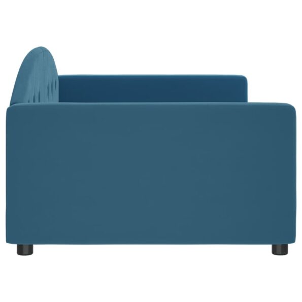 vidaXL Denná posteľ modrá 100x200 cm zamat – Obrázok 4